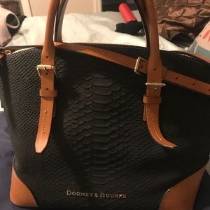 Dooney and Burke Handbag - unique Black Python